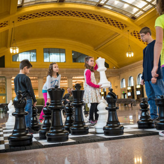 Chess game Union Depot lobby