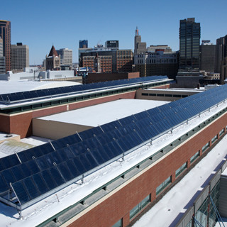 The rooftop solar thermal installation