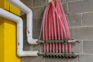 snow melt pipes in customer building